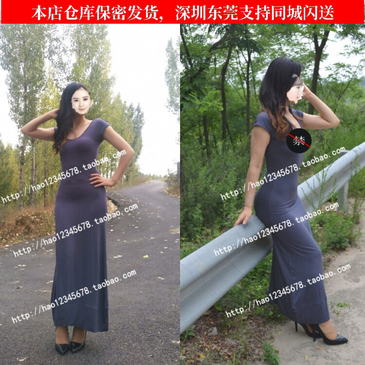 大码晚礼服夜店一步修身莫代尔