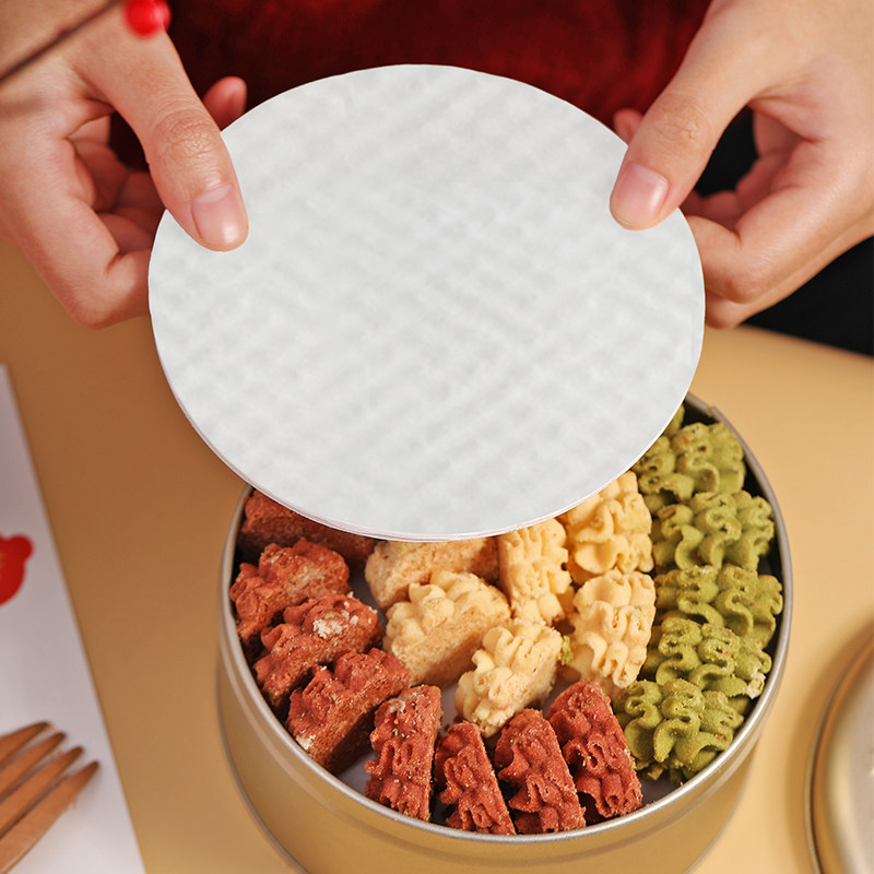圆形铁盒防震垫片 5层加厚食品级2025新年曲奇饼干点心包装盒纸垫,厨房/烹饪用具,点心包装盒/包装袋,淘宝优惠券,粉丝福利购,淘宝优惠卷