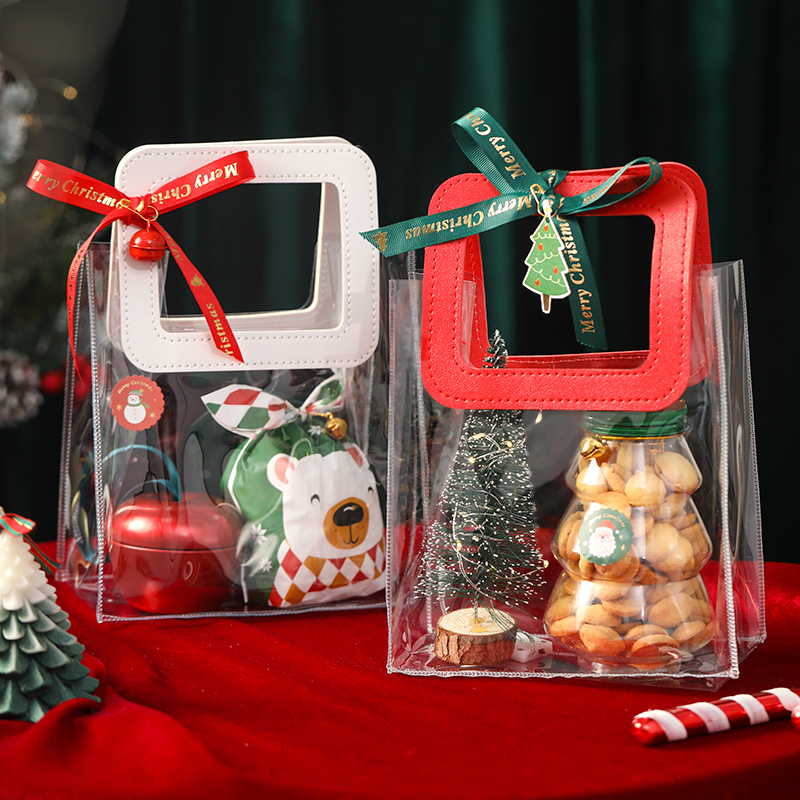 创意礼品袋ins简约手提透明小号pvc塑料包装袋节日礼物伴手礼袋子