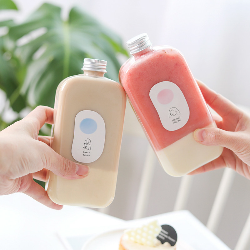 网红麦吉machi饮料瓶杰伦同款一次性果汁罐杨枝甘露瓶塑料奶茶杯