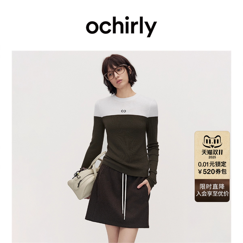 【可机洗澳进口100%美丽诺羊毛】OCHIRLY欧时力毛衣高级秋冬尖货
