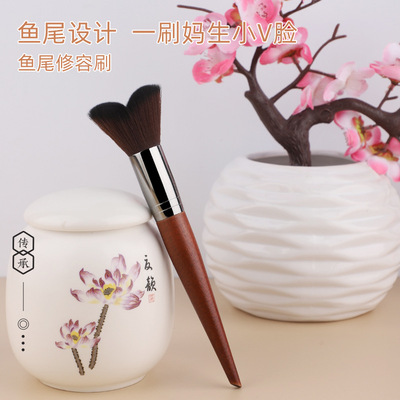 鱼尾下颚线修容刷侧影刷阴影刷面部轮廓大号沧州青县化妆刷