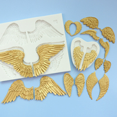翅膀 饰模具多款 天使 翅膀合集系列巧克力蛋糕翻糖硅胶模具蛋糕装