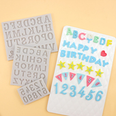 饰粘土模具 英文diy蛋糕装 2026中式 数字字母巧克力翻糖硅胶模个性