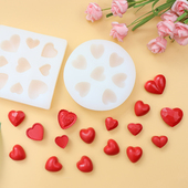 爱心巧克力模具心形翻糖硅胶模具蛋糕装 粘土滴胶模具 饰diy配件