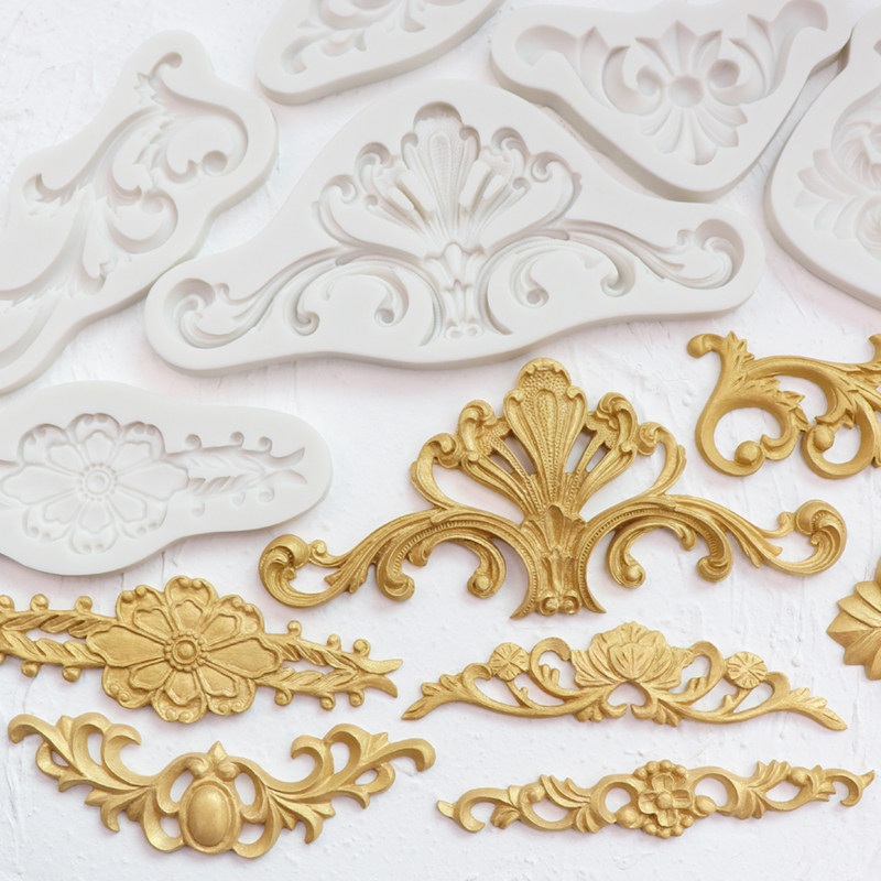 欧式花纹硅胶模具宫廷风图腾复古镂空浮雕翻糖蛋糕装饰围边模具,厨房/烹饪用具,烘焙模具,淘宝优惠券,粉丝福利购,淘宝优惠卷