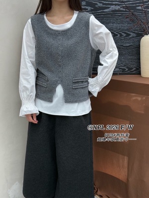 2026春新款大码加肥女装马甲两件套上衣百搭遮肉小胖哩6123