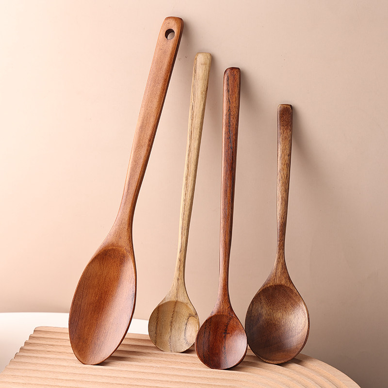 干饭人专用！网红吃播大号干饭勺汤勺楠木勺吃饭勺调羹长柄搅拌勺,厨房/烹饪用具,汤勺,淘宝优惠券,粉丝福利购,淘宝优惠卷