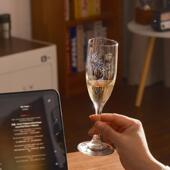 向烟花许个愿 原创烟花玻璃香槟杯白葡萄酒高脚杯起泡酒酒具商用