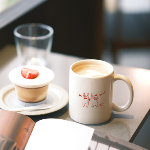 OKK小猫小狗陶瓷马克杯咖啡杯