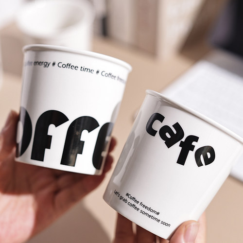 原创英文字母陶瓷美式拿铁咖啡杯