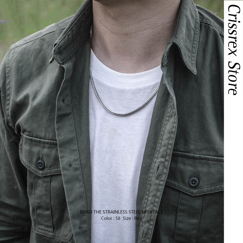 ROAD TWIST NECKLACE | 남성용 새로운 오리지널 티타늄 스틸 트렌디 남성용 중공 목걸이
