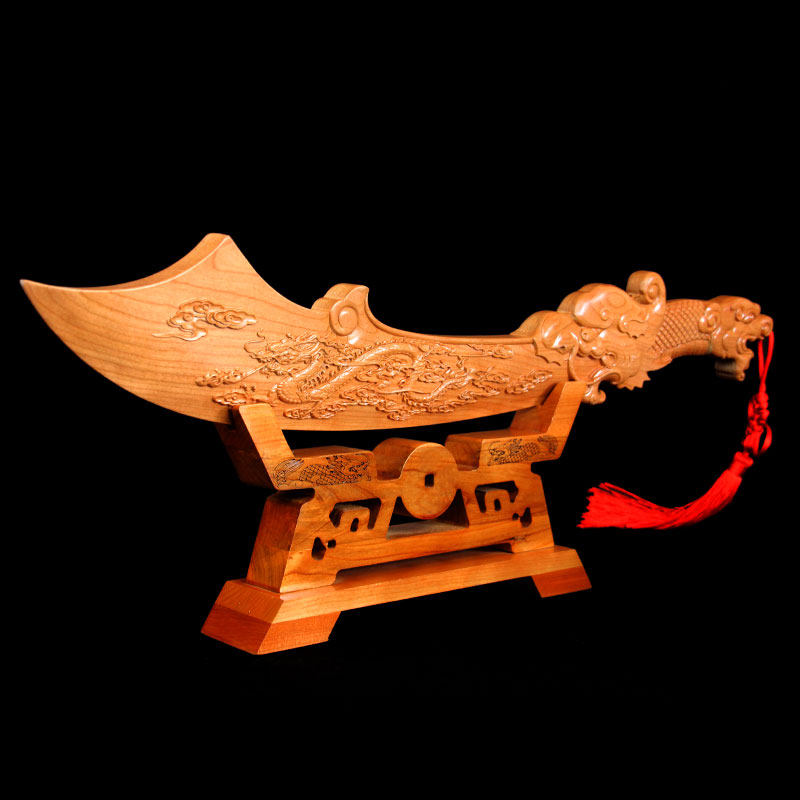 泰山福缘阁桃木刀摆件 实木整料一体木雕家居客厅装饰玄关办公室