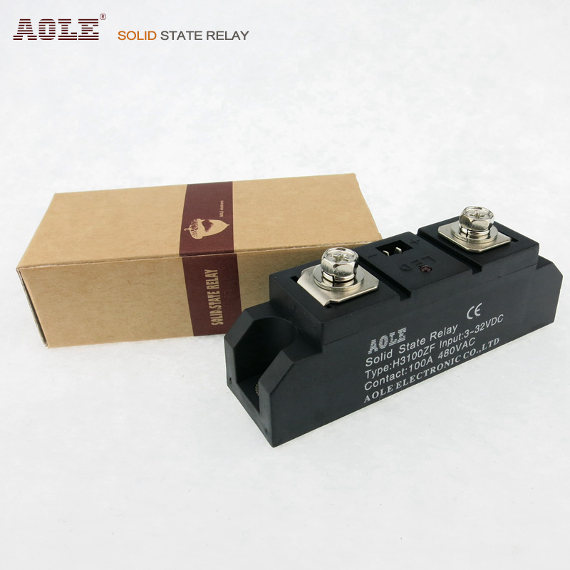 直销奥乐交流100A工业级单相固态继电器H3100ZF480V现货供应