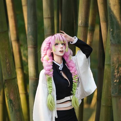 鬼灭之刃cos服甘露寺蜜璃cos服儿童装鬼杀队服队服cosplay服装女