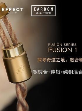 Effect Audio EA FUSION 1银镀金纯银纯铜混合材质耳机耳塞升级线