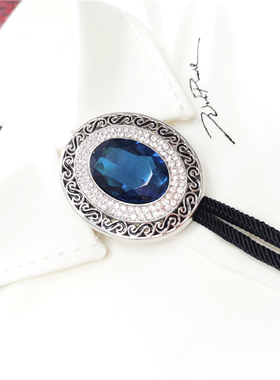 长款项链宝石吊坠男生水钻