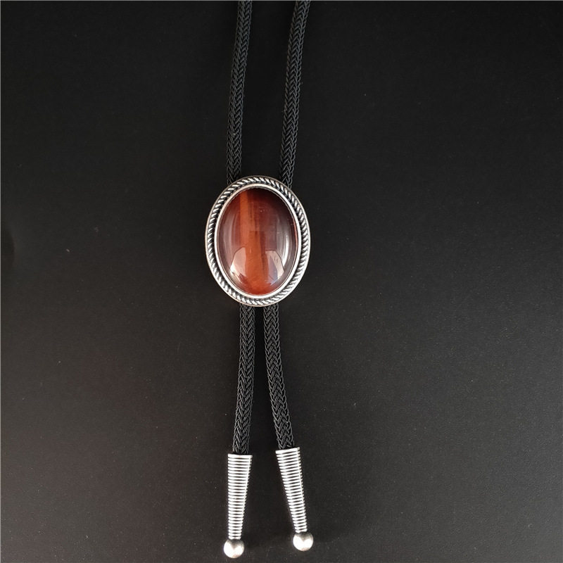 波洛领带男生新郎领绳红虎睛石西服正装复古商务衬衫秋新款马鞭7