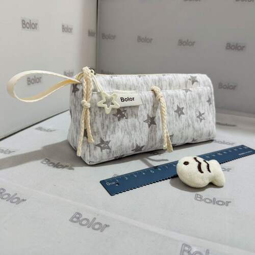 【Bolor正品】碎星纹理扎染笔袋学生文具收纳袋大容量高颜值简约