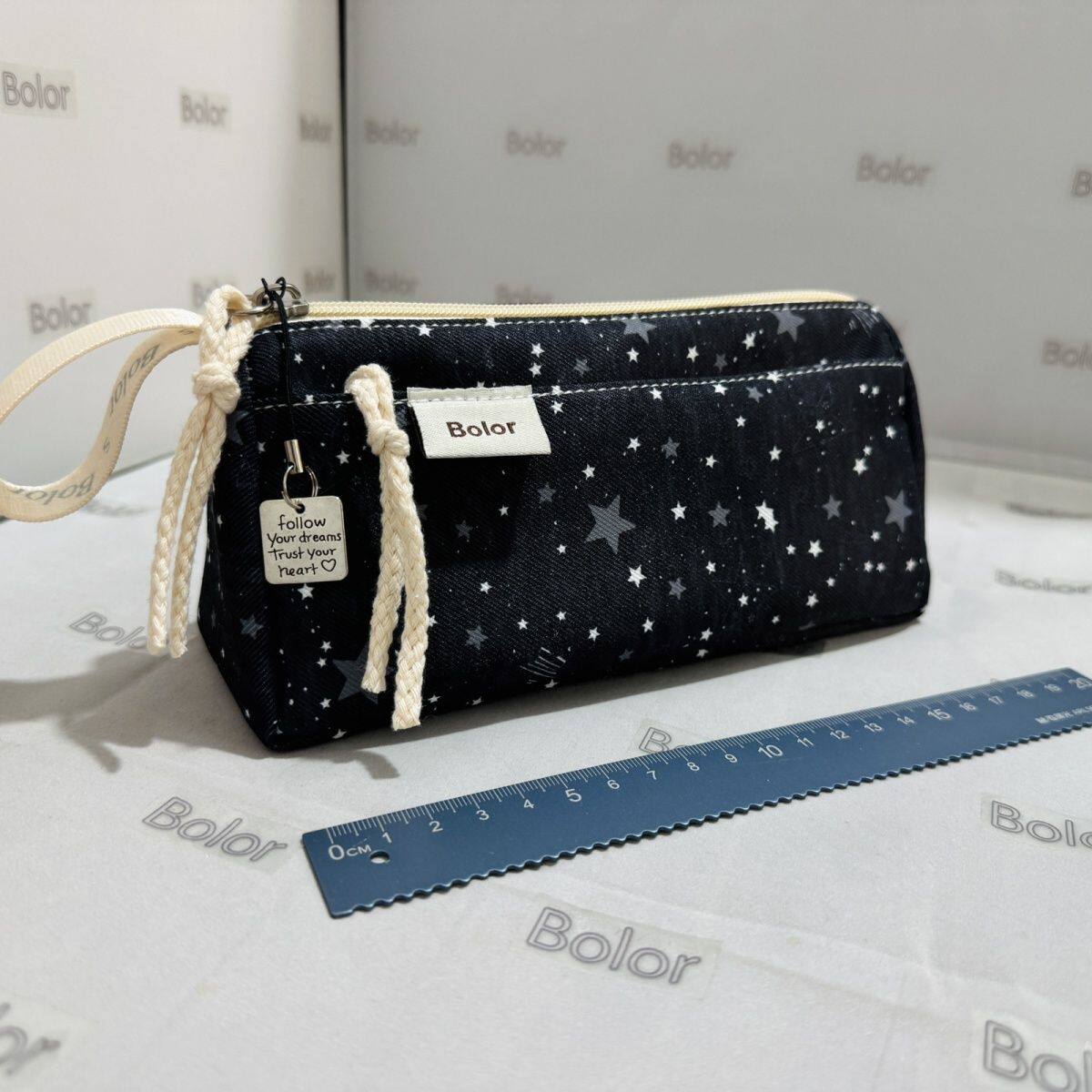 【Bolor正品】简约笔袋高中生ins小众大容量文具盒高颜值铅笔盒