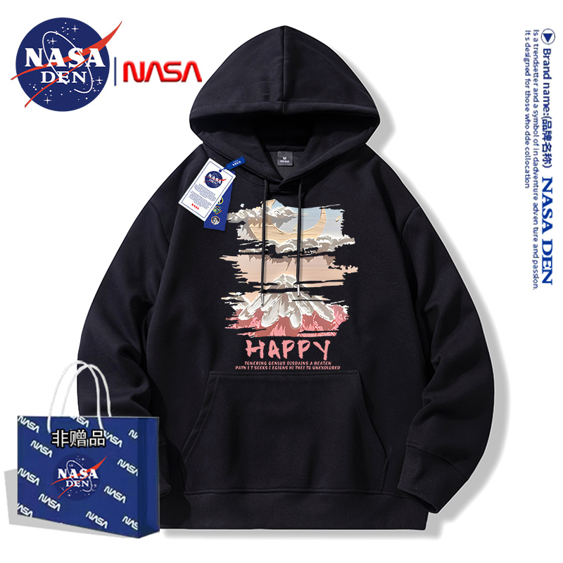 秋冬季美式长袖连帽卫衣