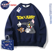 简约印花百搭上衣服外套衫 秋冬季 美式 圆领卫衣男女款 休闲宽松长袖