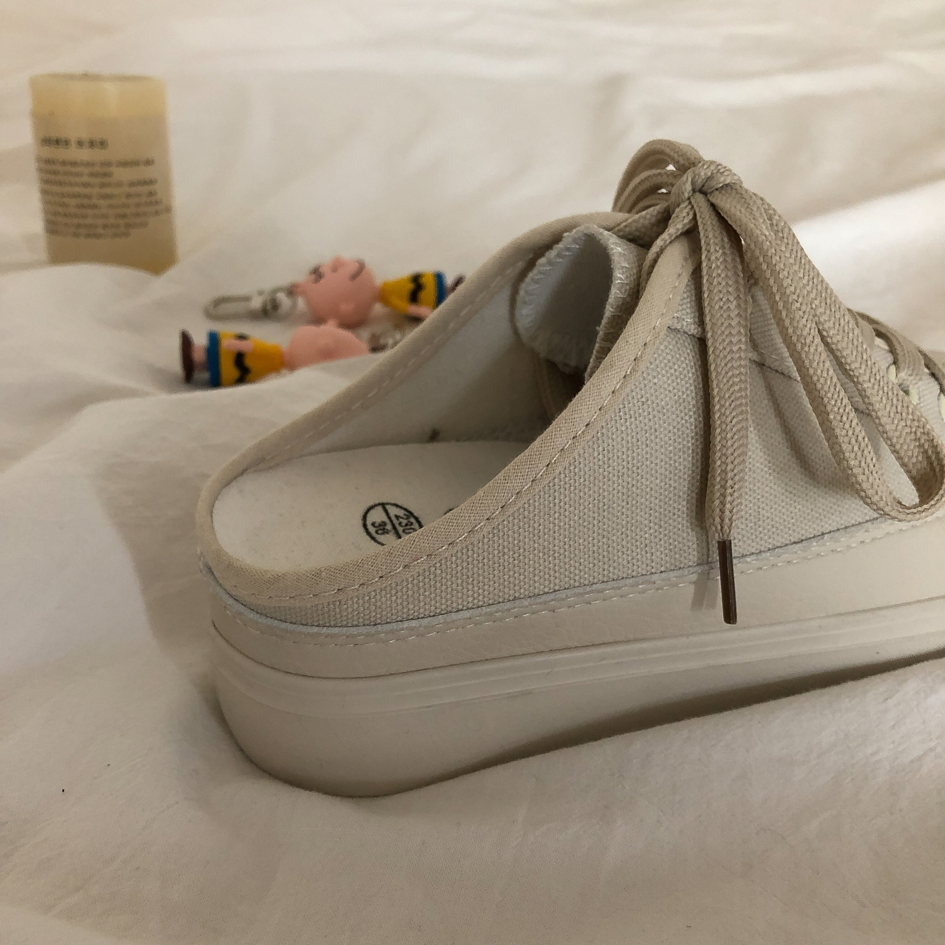 Lin Xian Shen Semi-trailer canvas shoes 2019 summer Korean Edition The increase in Heel Lazy shoes White shoesin the Women's Shoes, Canvas shoes  category - from Buy2taobao.com to provide professional Taobao agent buy service
