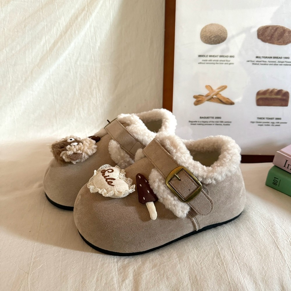 林先叁 小羊可爱毛绒保暖雪地靴韩版加绒棉鞋一脚蹬毛毛鞋魔术贴,女鞋,时尚雪地靴,淘宝优惠券,粉丝福利购,淘宝优惠卷