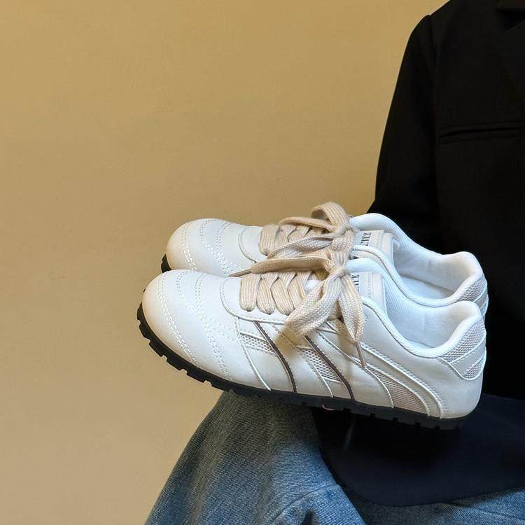 林先叁 配裙子温柔泡芙鞋女2025新款秋季软底德训鞋百搭小白鞋女,女鞋,时尚休闲鞋,淘宝优惠券,粉丝福利购,淘宝优惠卷