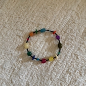 林先叁 手环 可爱多巴胺串珠手链女小众复古彩色手饰夏天百搭个性