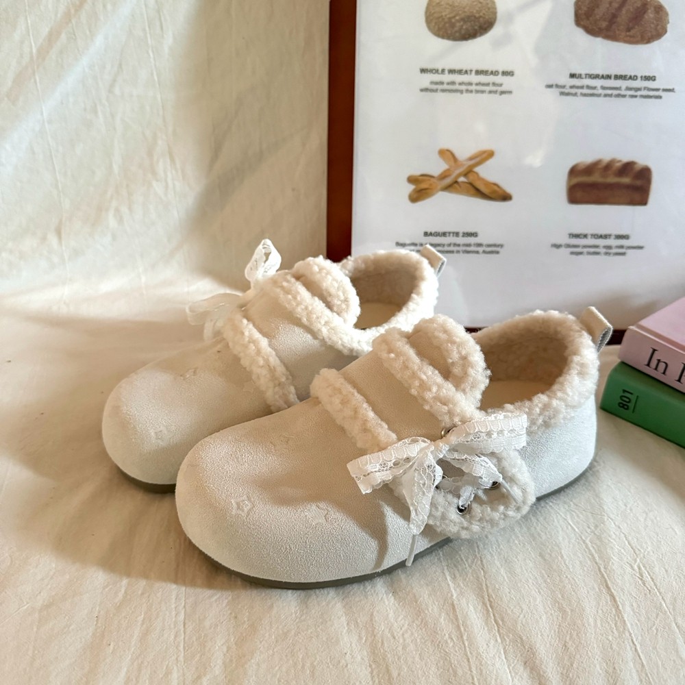 林先叁 星星印花毛绒勃肯鞋女冬季保暖蝴蝶结单鞋一脚蹬休闲鞋,女鞋,勃肯鞋/软木鞋,淘宝优惠券,粉丝福利购,淘宝优惠卷