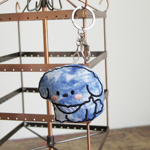 云南大理丽江白族手作扎染布艺小猫猫咪钥匙扣挂件公仔娃娃礼物猫