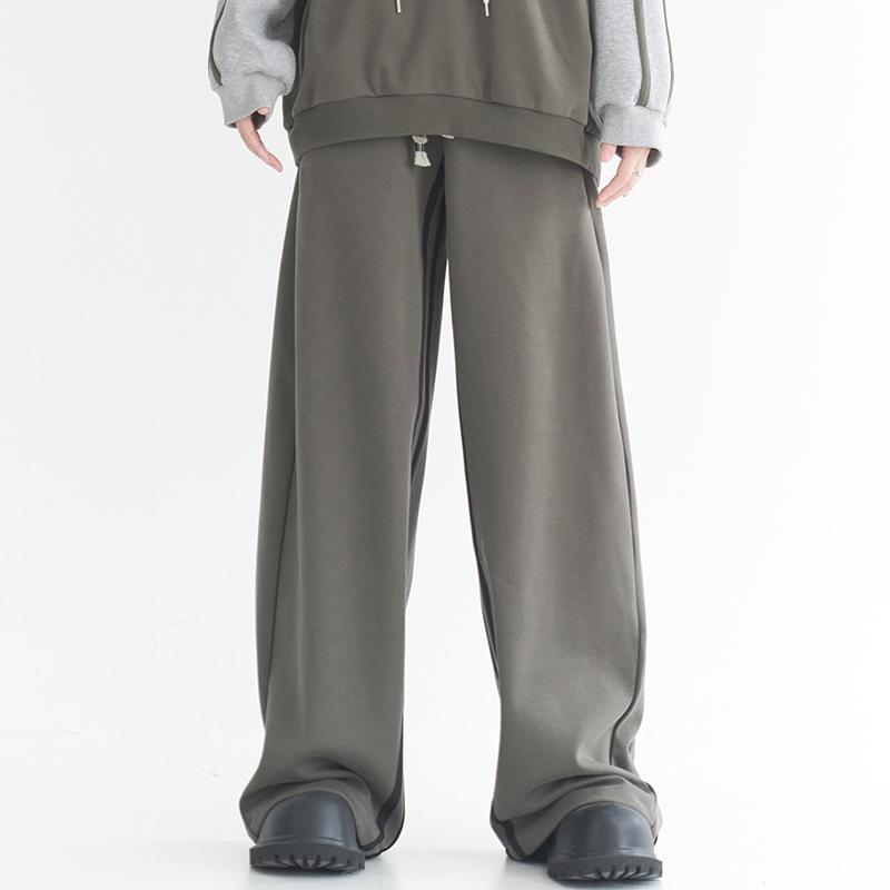 万有引力博物馆休闲裤卫裤女冬新款加绒加厚裤子宽松运动裤长裤K