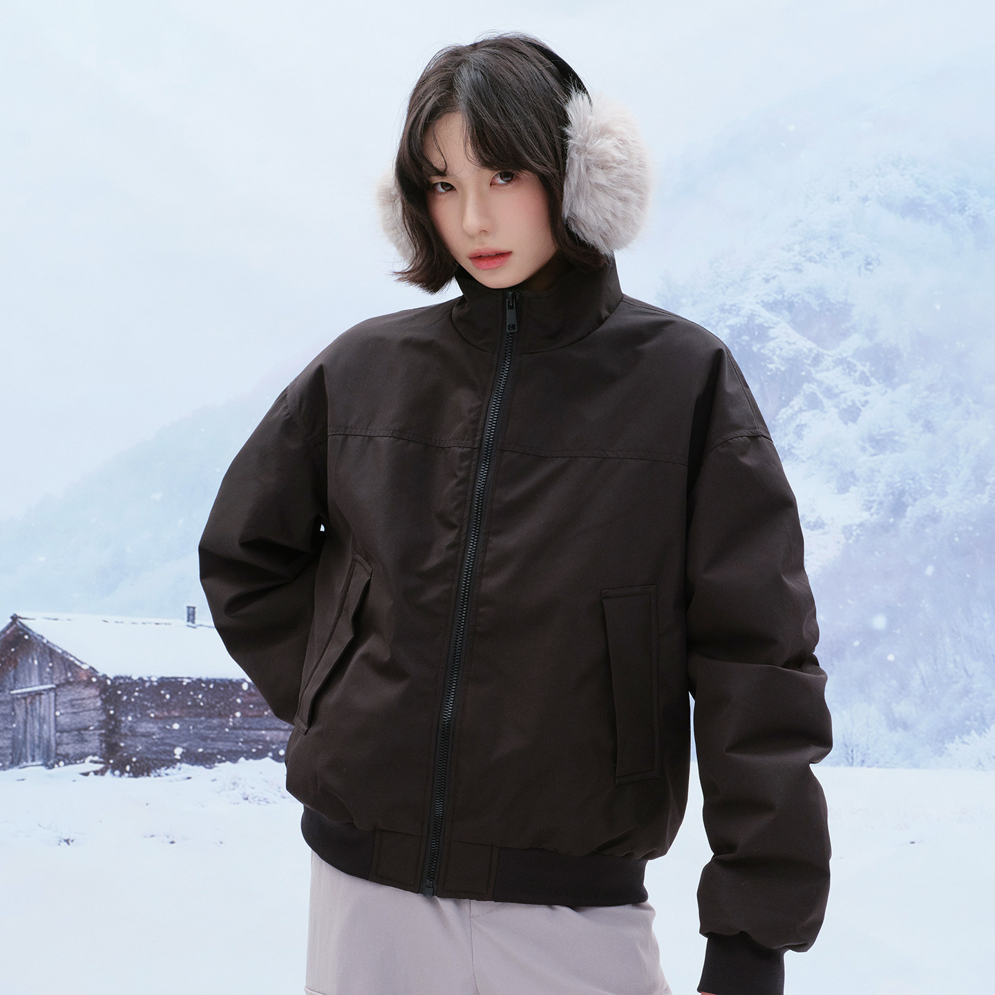 万有引力博物馆 90白鸭绒纯色立领羽绒服女冬季新款宽松保暖外套,女装/女士精品,羽绒服,淘宝优惠券,粉丝福利购,淘宝优惠卷