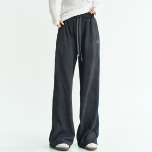 女2024新款 裤 子宽松休闲裤 万有引力博物馆 直筒裤 运动裤 长裤 卫裤