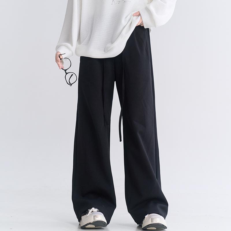 万有引力博物馆 纯色卫裤休闲裤女春秋款裤子直筒裤运动裤长裤K