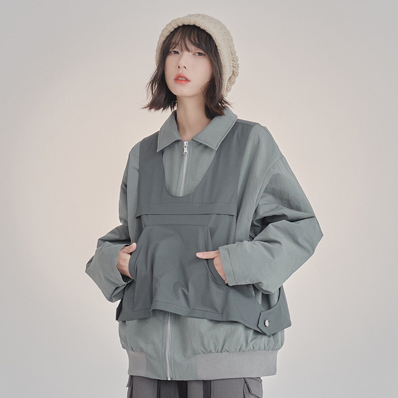 万有引力博物馆两件套棉衣棉服女冬季2022年新款冬装宽松棉袄外套