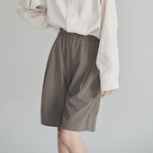 女夏季 薄款 百搭宽松五分裤 万有引力博物馆 中裤 短裤 运动裤 休闲裤