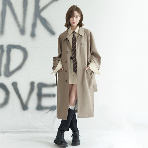 【万有引力博物馆】系带收腰风衣