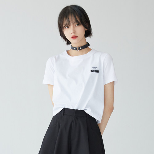 短袖短款修身薄款纯棉女