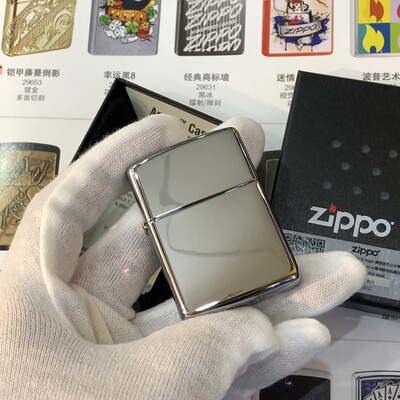 zippo之宝防风打火机原装正版167镜面盔甲机银色父亲节男士礼物