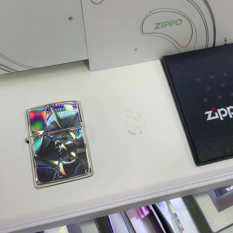zippo之宝防风打火机正版 时空幻境礼盒镜面盔甲贴章创意男友礼物