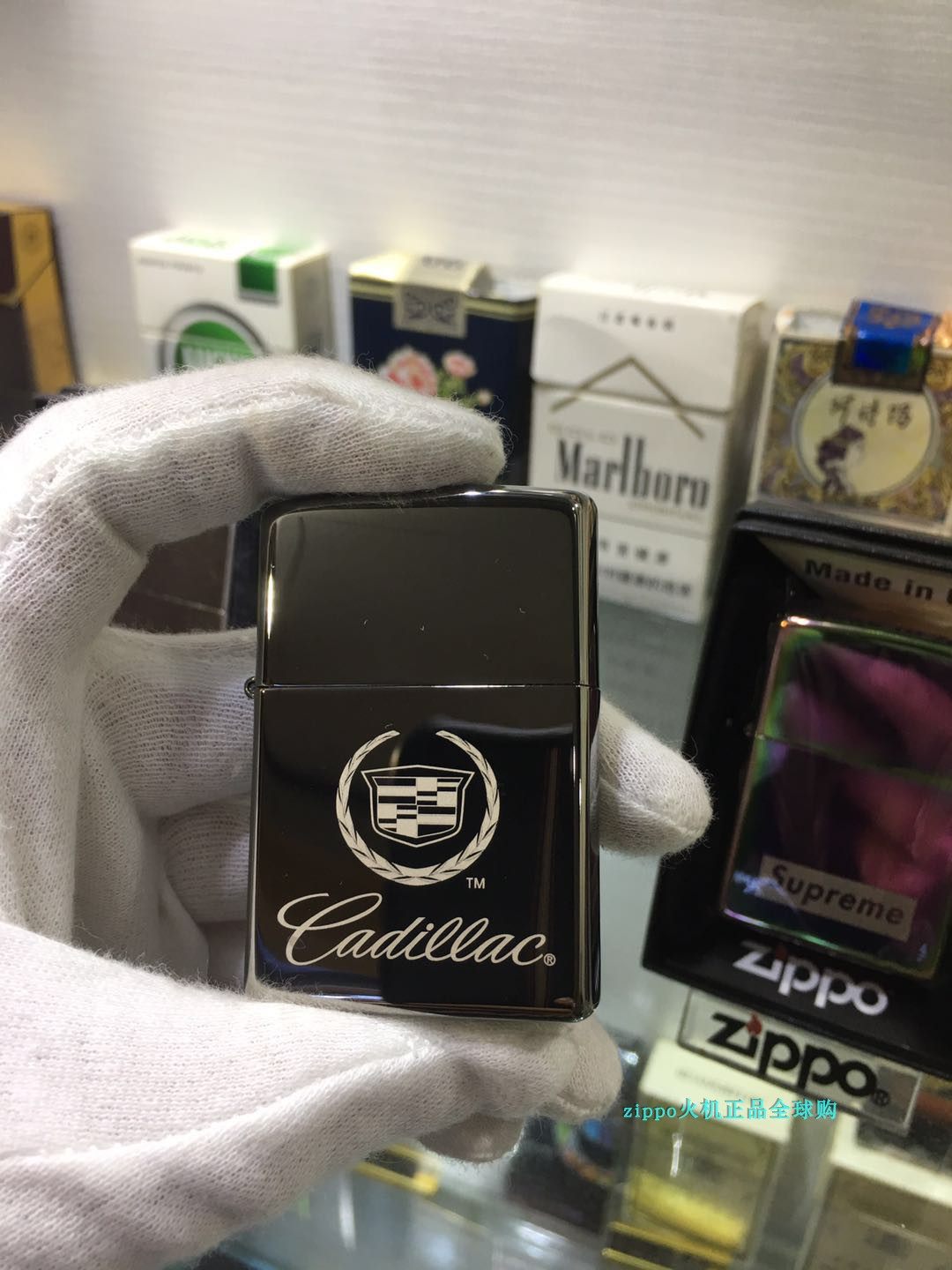 zippo黑冰凱迪拉克專柜打火機