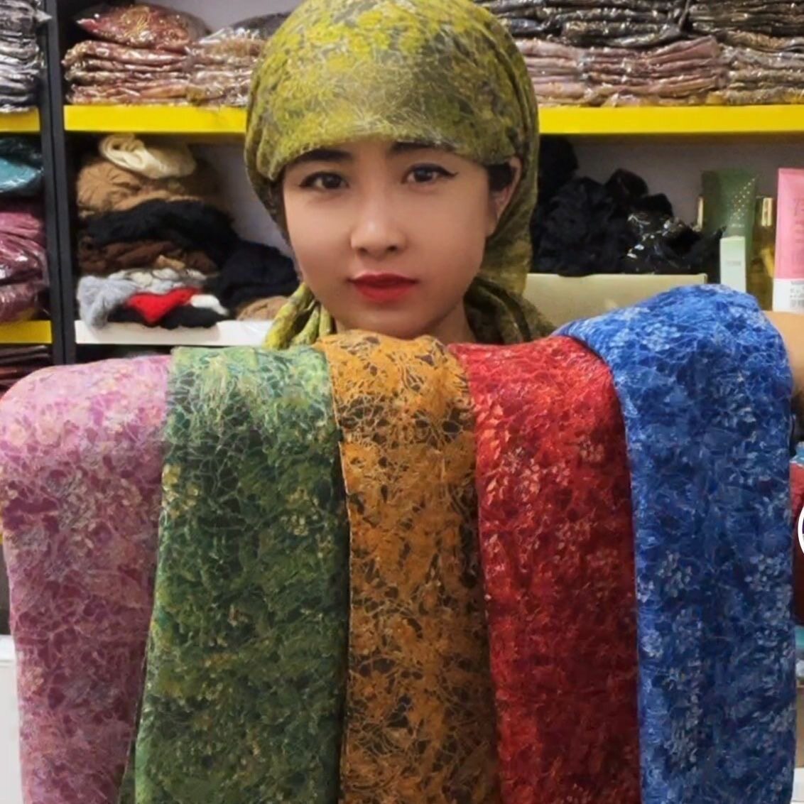 夏季新款双层套头盖头女士薄款头巾柔软舒适透气有弹性