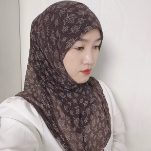 夏季 头巾柔软舒适透气有弹性 新款 双层套头盖头女士薄款