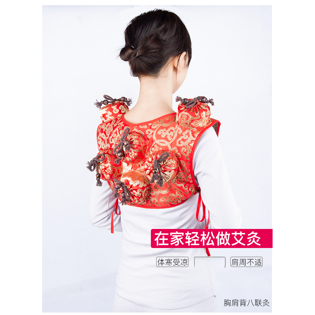 纯铜六连艾灸盒随身灸艾灸衣艾草艾条温灸器艾炙盒护肩颈部艾灸仪