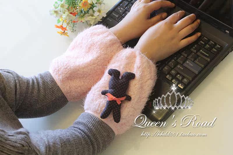 2025新款秋冬季毛绒袖套中学生可爱保暖棉衣套袖成人办公护袖女