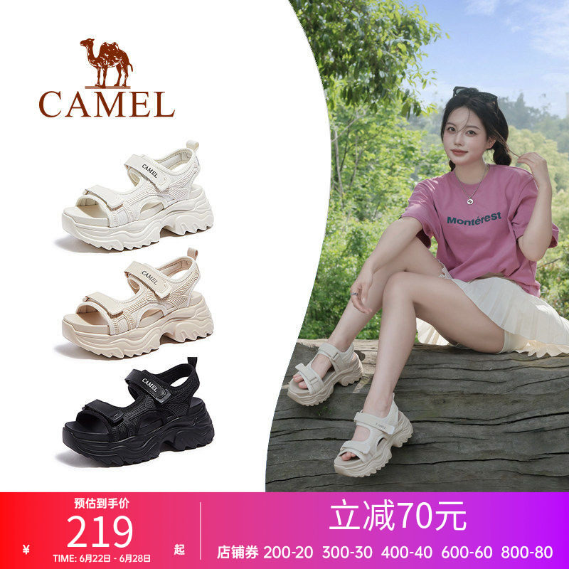 骆驼女鞋时尚沙滩凉鞋