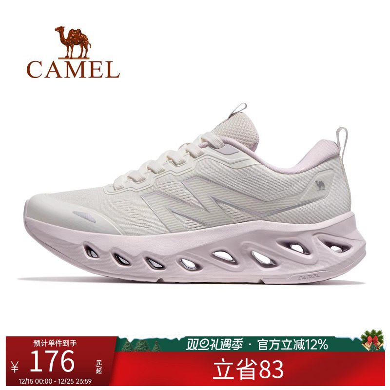 骆驼运动鞋2025新款跑步鞋女款系带透气缓震轻便慢跑鞋男女同款