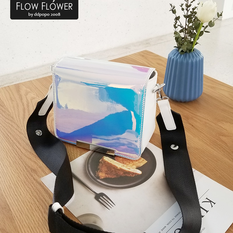 2021新款韩版ins百搭幻彩小方包